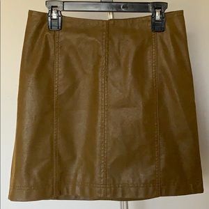 Free People faux leather mini skirt in size 0